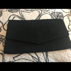 Plain black clutch